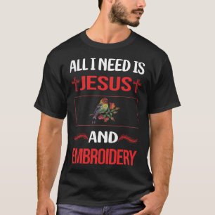T-shirt Drôle Broderie Jésus Broderie Broder