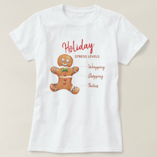T-shirt Drôle Broken Gingerbread Homme vacances niveaux de