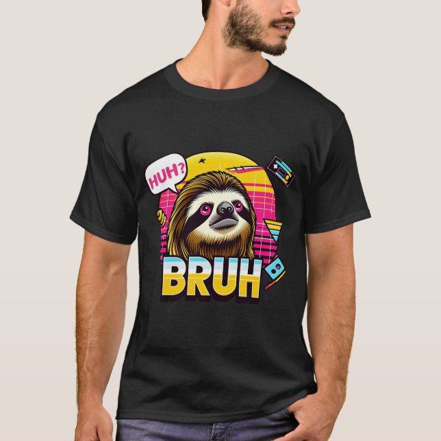 T-shirt drôle bruh mignon paresse (Devant)