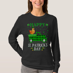 T-shirt Drôle Buffalo Plaid Camion Vert Poulet Oiseau de p