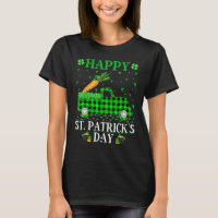 Drôle Buffalo Plaid Green Truck Carrot St Patrick