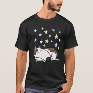 T-shirt Drôle Bull Terrier Chien et Stars Carton