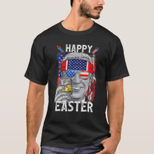 T-shirt Drôle Bunny Joe Biden Happy 4 juillet Confus E