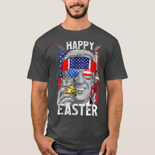 T-shirt Drôle Bunny Joe Biden Happy 4 juillet Confus E