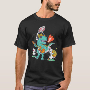 T-shirt Drôle Bunny Oreilles OEuf de Pâques Dinosaur Din