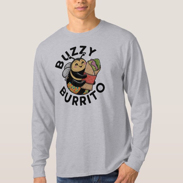 T-shirt Drôle Buzzy Burrito Abeille  (Devant)