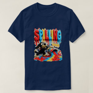 T-shirt drôle 'Ça déborde, ça arrive'