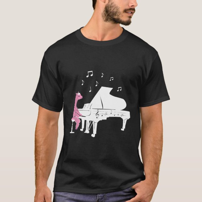 T-shirt Drôle cadeau Alpaca pour Piano Player (Devant)