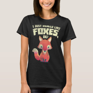 T-shirt Drôle cadeau animal de forêt J'Aime Vraiment Foxes