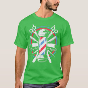 T-shirt Drôle cadeau Barber Homme Barbershop Pole Outils H
