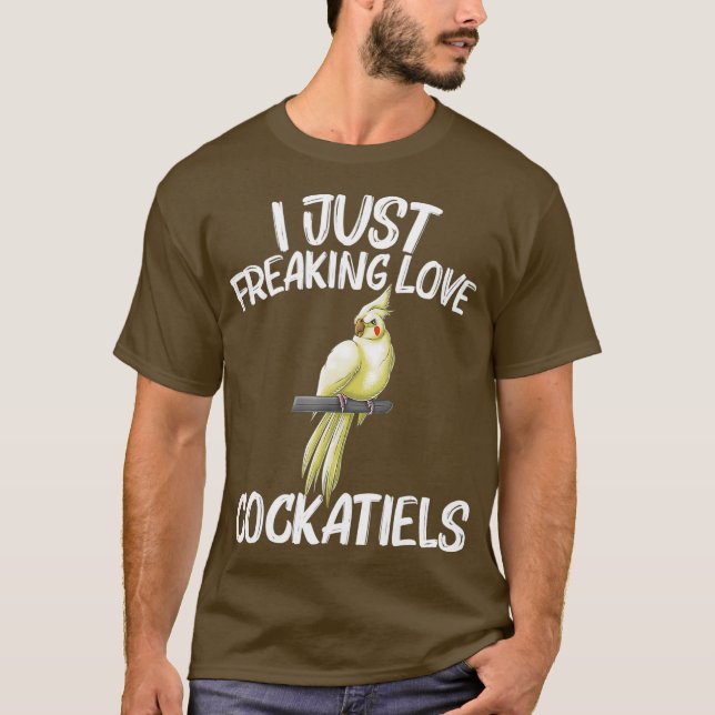 T-shirt Drôle cadeau Cockatiel Hommes Femme Parrot Oiseau (Devant)