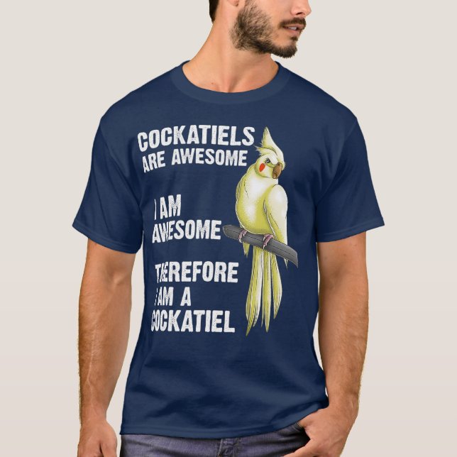T-shirt Drôle cadeau Cockatiel Hommes Femme Parrot Oiseau (Devant)