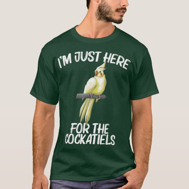 T-shirt Drôle cadeau Cockatiel Hommes Femme Parrot Oiseau (Devant)