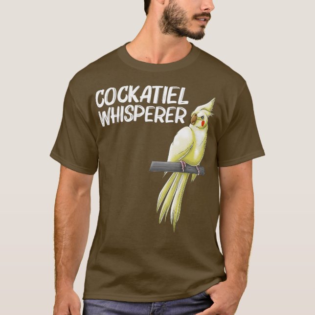 T-shirt Drôle cadeau Cockatiel Hommes Femme Parrot Oiseau (Devant)