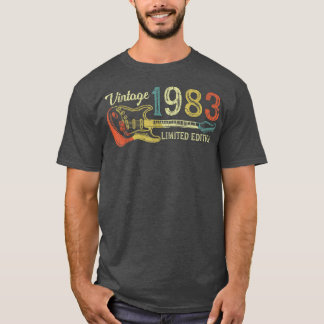 T-shirt Drôle cadeau d'anniversaire 1983 pour hommes Guita