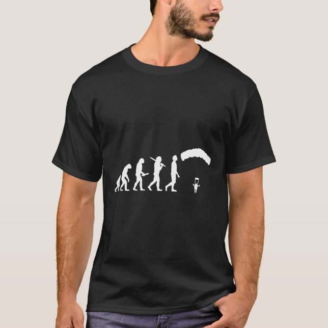 T-shirt Drôle cadeau de l'évolution de la Skydiving pour S (Devant)