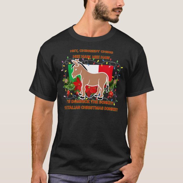 T-shirt Drôle cadeau de Noël Dominick La Christma italienn (Devant)
