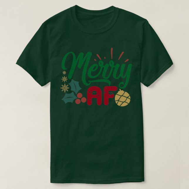 T-shirt Drôle cadeau de Noël Merry af (Design devant)