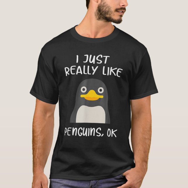 T-shirt Drôle cadeau de pingouin J'Aime Vraiment les pingo (Devant)