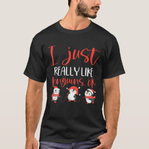 T-shirt Drôle cadeau de pingouin J'Aime Vraiment les pingo