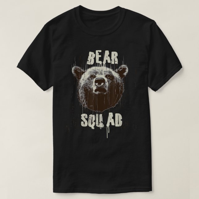 T-shirt Drôle cadeau - Escouade d'ours (Design devant)