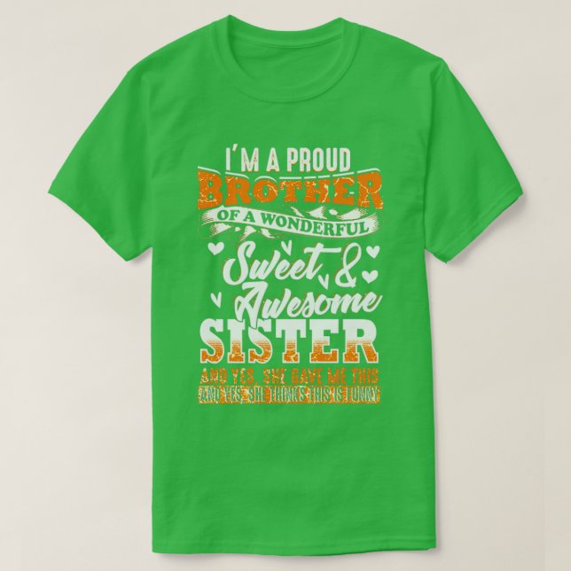 T-shirt Drôle cadeau Frère (Design devant)