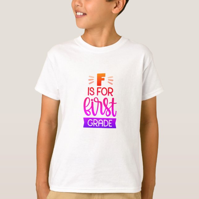T-shirt Drôle cadeau pour enfant de première année (Devant)