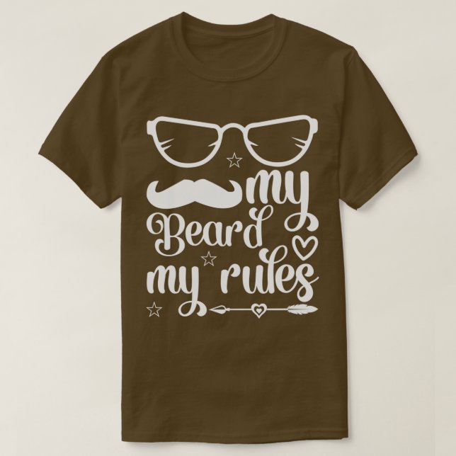 T-shirt Drôle Cadeaux de barbe Ma barbe Mes règles Classiq (Design devant)
