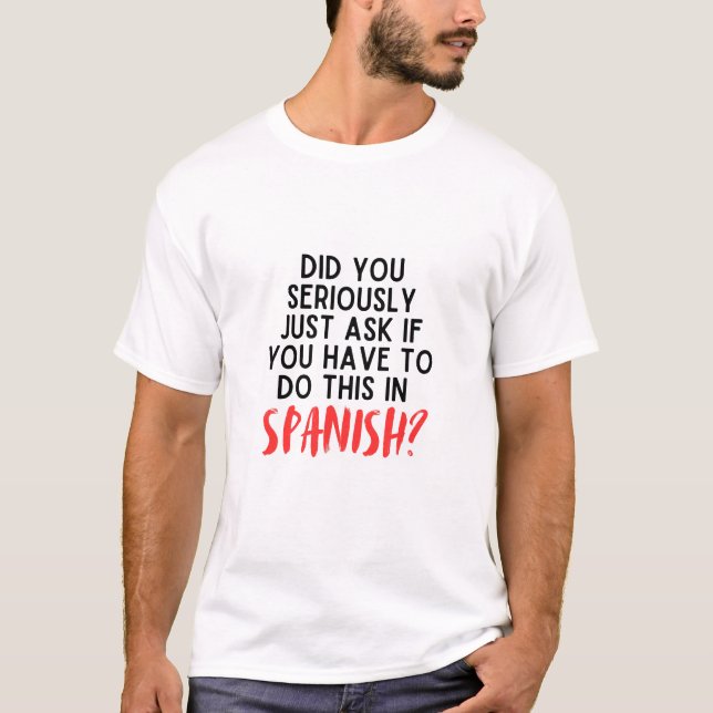 T-shirt Drôle Cadeaux d'enseignant espagnol (Devant)