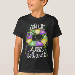 T-shirt Drôle Calories de gâteau King ne comptent pas Mard