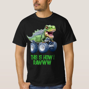 T-shirt Drôle camion monstre dinosaure