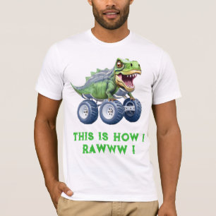 T-shirt Drôle camion monstre dinosaure
