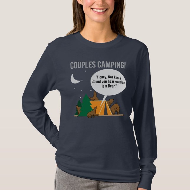 T-shirt drôle campant de campeur de couples (Devant)