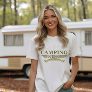 T-shirt Drôle camper de camping dit pour les campeurs