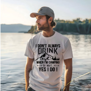 T-shirt Drôle camper et boire des paroles