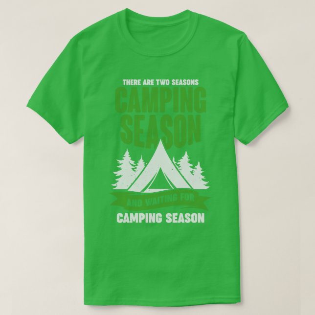 T-shirt Drôle Camping Saison Scout Camper Cadeau (Design devant)