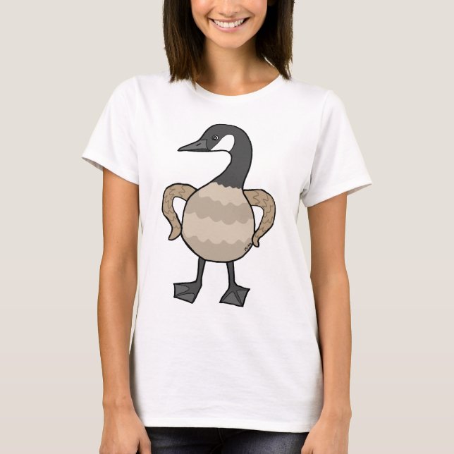 T-shirt Drôle Canada Goose Effrayant Big Goose Graphisme (Devant)
