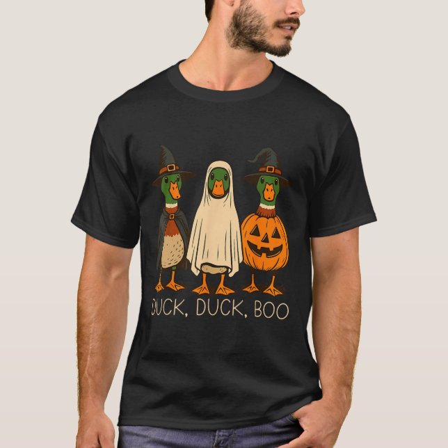 T-shirt Drôle Canard Canard Boo Costume Halloween Canard (Devant)