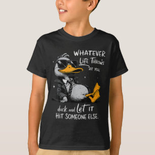 T-shirt Drôle Canard Graphique Tee - shirts Hommes Femmes 