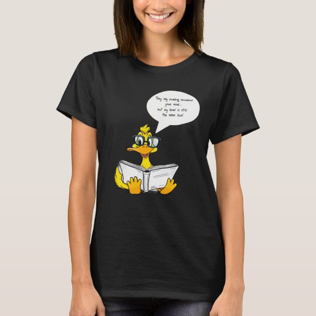 T-shirt Drôle canard lectureT-shirt (Devant)