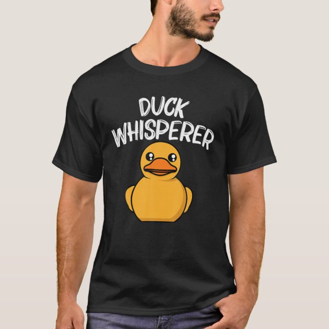 T-shirt Drôle Canard Pour Hommes Femmes Jaune Duckie Eau O (Devant)