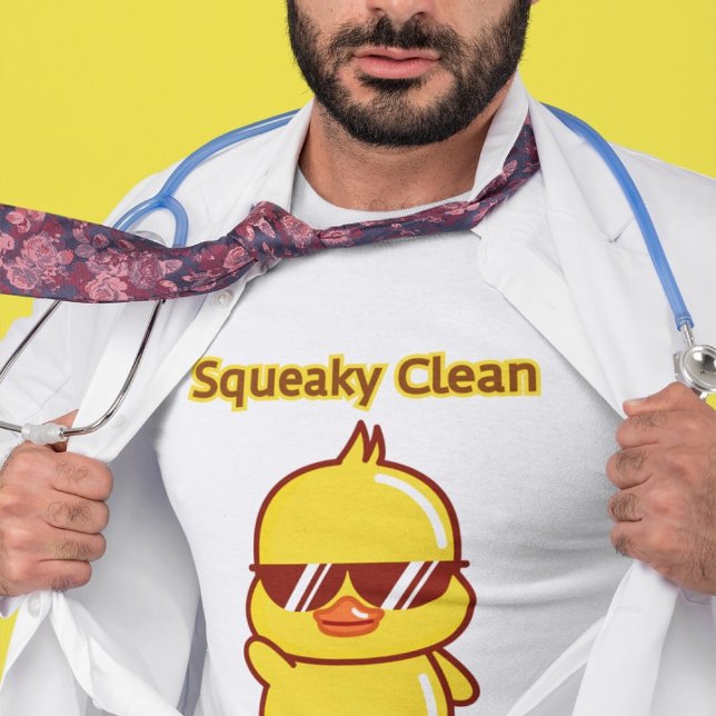 T-shirt Drôle Canard Squeaky Clean Poster de animal Comedy (Créateur téléchargé)