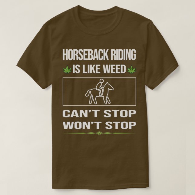 T-shirt Drôle Cant Stop Horseback équitation équitation éq (Design devant)