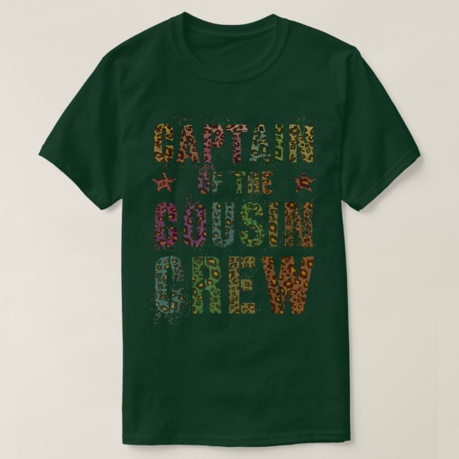 T-shirt Drôle CAPITAINE DE L'Empreinte de léopard D'ÉQUIPA (Design devant)