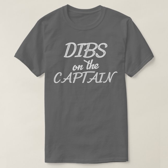 T-shirt Drôle capitaine épouse Dibs sur le capitaine 46 (Design devant)
