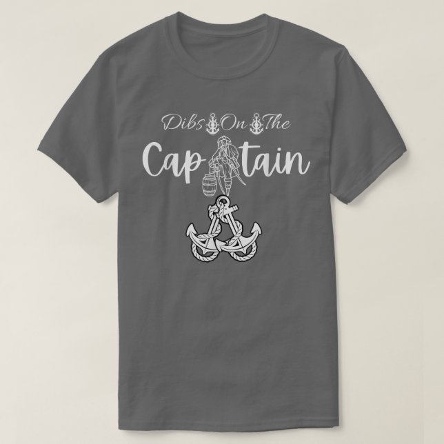T-shirt Drôle capitaine épouse Dibs sur le capitaine 47 (Design devant)