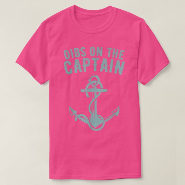 T-shirt Drôle capitaine épouse Dibs sur le capitaine 48 (Design devant)