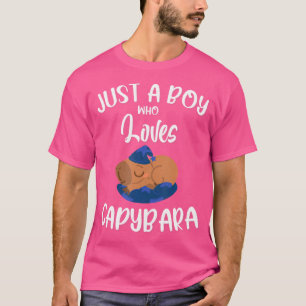 T-shirt Drôle Capybara Cite Juste Un Garçon Qui Aime Capyb