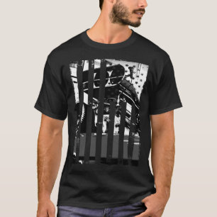 T-shirt Drôle Car Guy Don - Cheval-power American Flag Mus