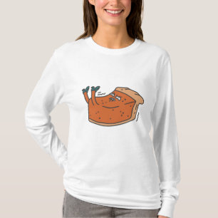 T-shirt Drôle caricature anthropomorphique citrouille tart